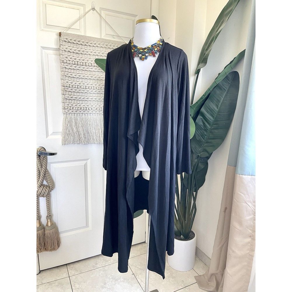 Cacique‎ Open Front Long Sleeve Duster NEW Size 18/20 Cardigan Knit Waterfall